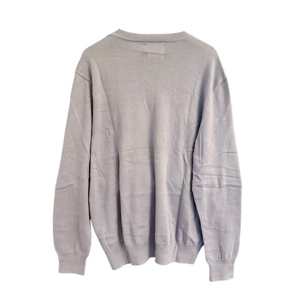 Black Brown 1826 Supima Cotton V-Neck Sweater XL Shark Grey NWT - Picture 4 of 8